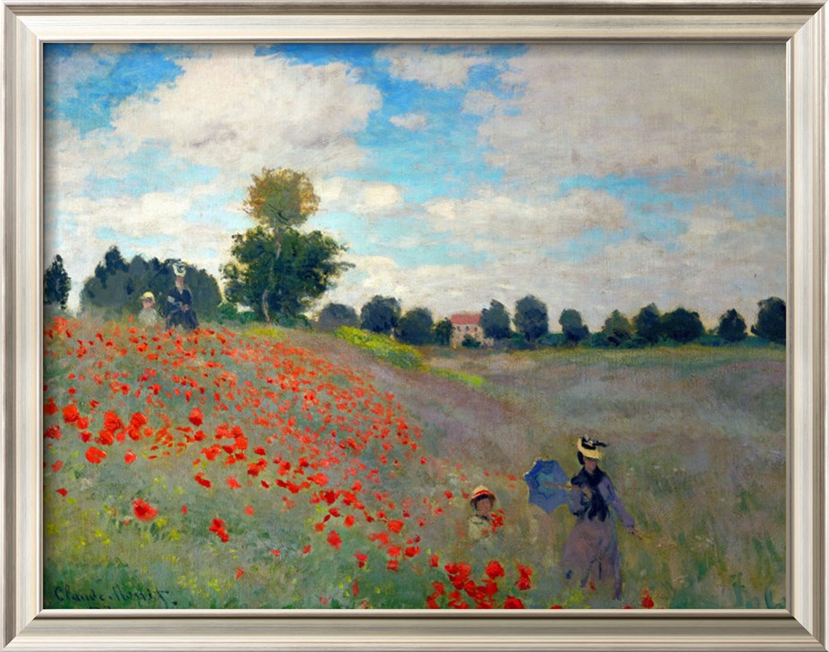 The Poppy Field, 1873-Claude Monet Painting